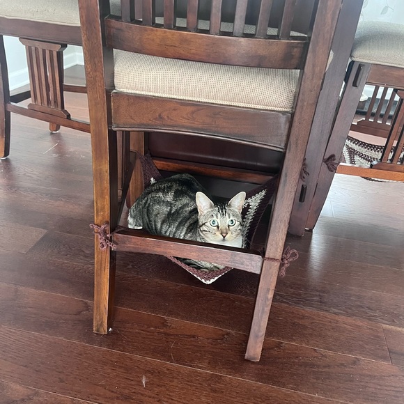 Small Dog or Cat Under the Chair Hammock Handmade - Picture 2 of 12